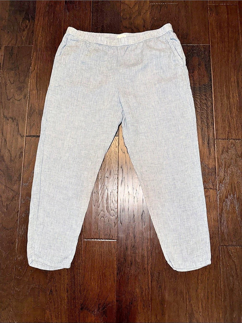 Eileen Fisher Organic Linen Pants in Gray Size Large